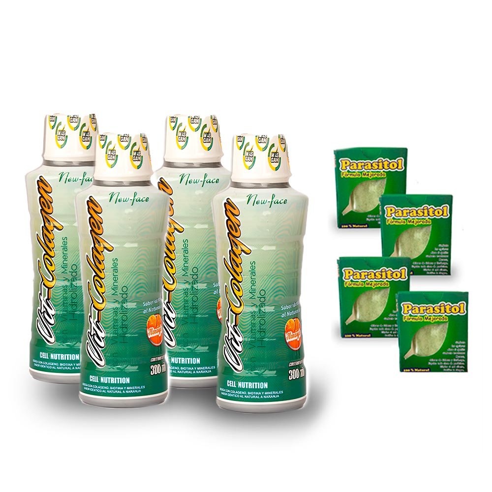 4 Vit Colageno 300ml + 4 Drenadores